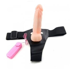 Realistic Hollow Strap on Dildo With Vibration & Balls